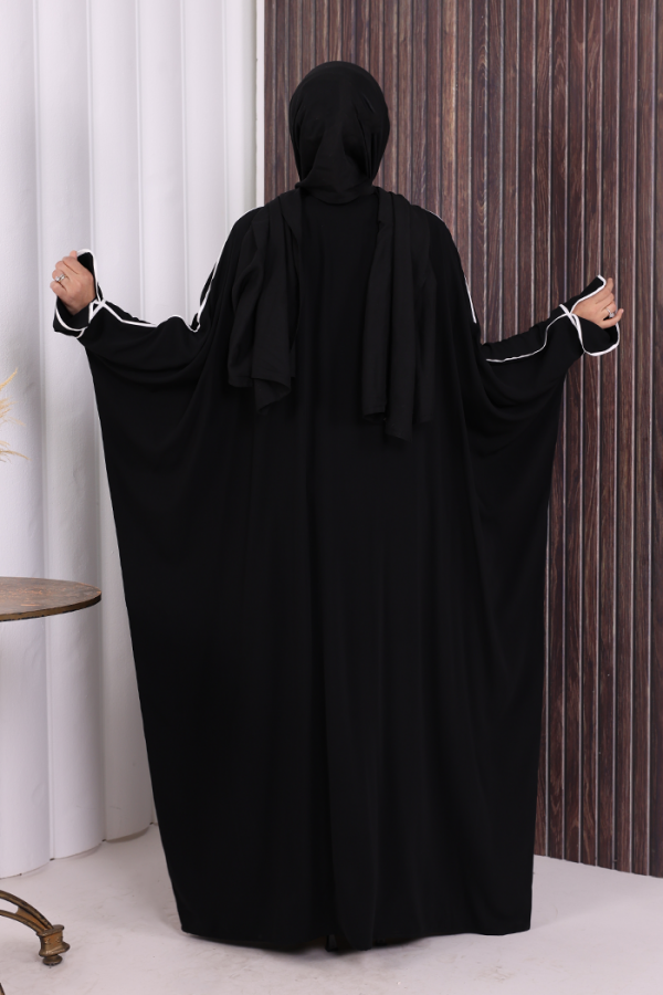 Fermuarlı Yarasakol Ferace 6002 Siyah - 3