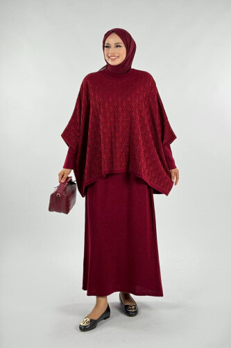 Dantel Desenli Panço 18325 Bordo - Bym Fashion