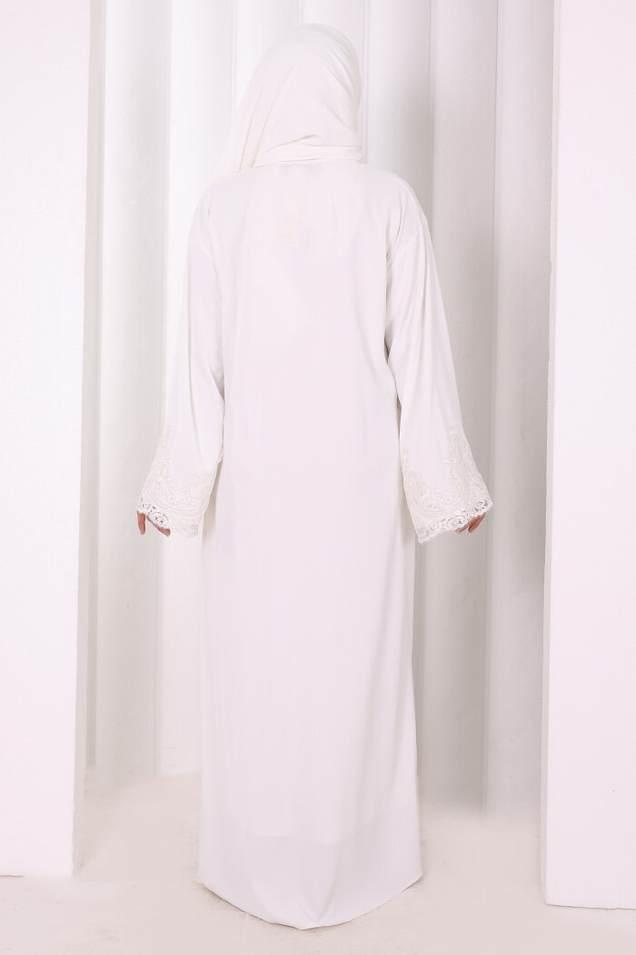 Dantelli Namaz Feracesi 6093 Ekru - 3
