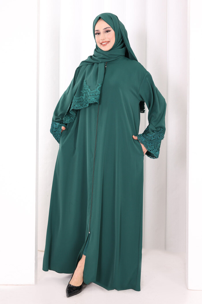 Dantelli Namaz Feracesi 6093 Zümrüt - 3