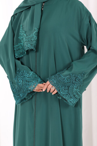 Dantelli Namaz Feracesi 6093 Zümrüt - 6