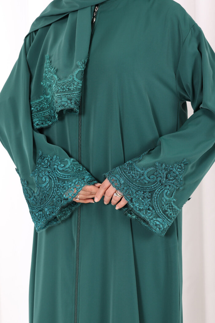 Dantelli Namaz Feracesi 6093 Zümrüt - 6