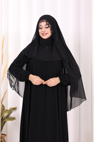 Dantelli Sufle 6069 Siyah - 2