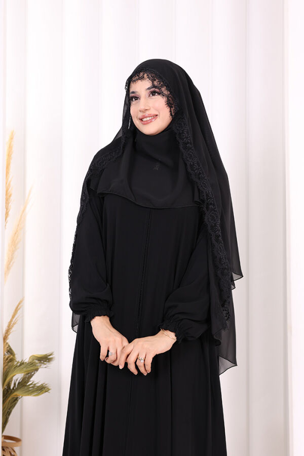 Dantelli Sufle 6069 Siyah - 4