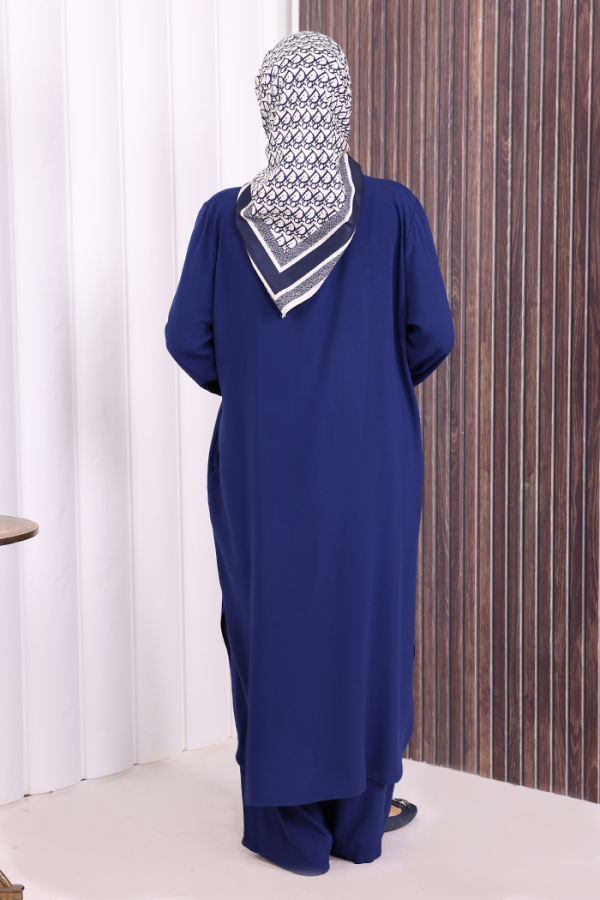 Düğmeli İkili Takım 6057 Lacivert - 5