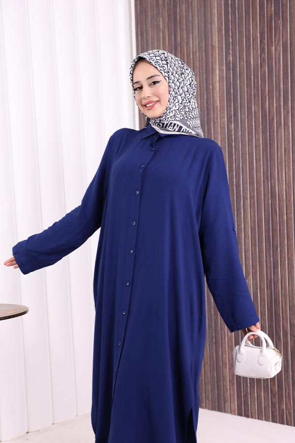 Düğmeli İkili Takım 6057 Lacivert - 6