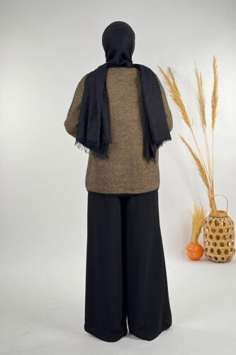 Düğmeli Triko Hırka 18318 Siyah - 2