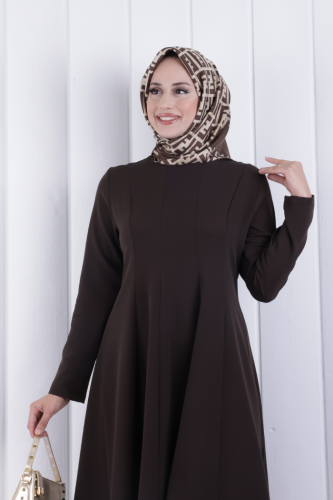 Elbise 1225 Kahverengi - 4