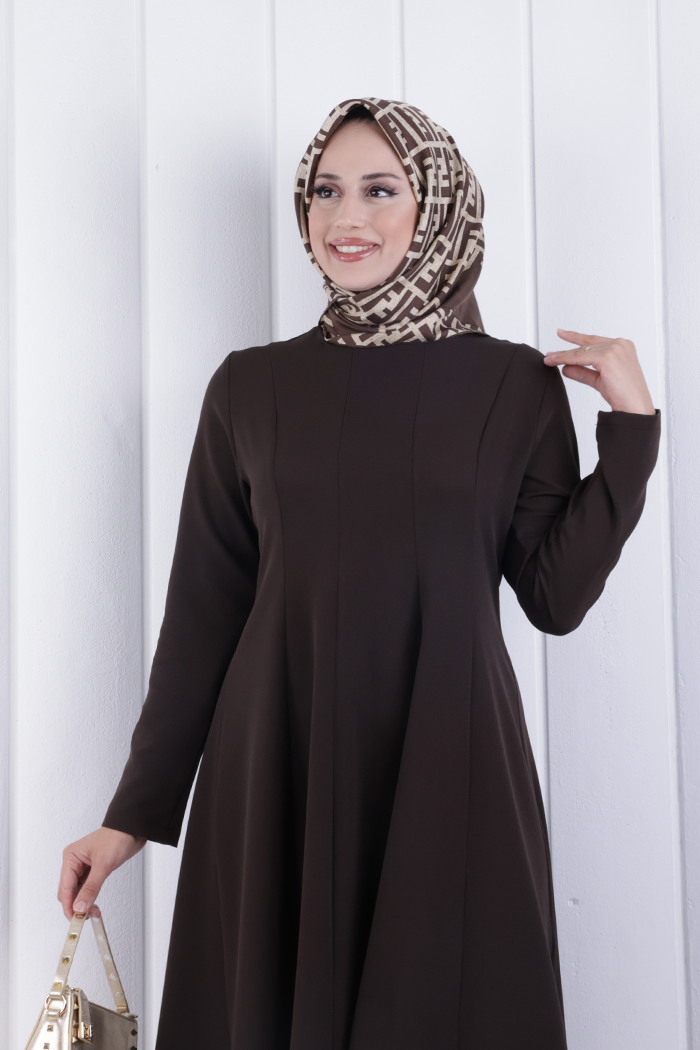 Elbise 1225 Kahverengi - 4