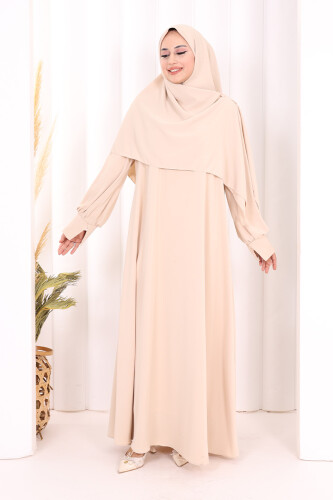 Eşarplı Elbise 6059 Taş