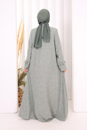 Fırfır Detaylı Elbise 6066 Mint - 4