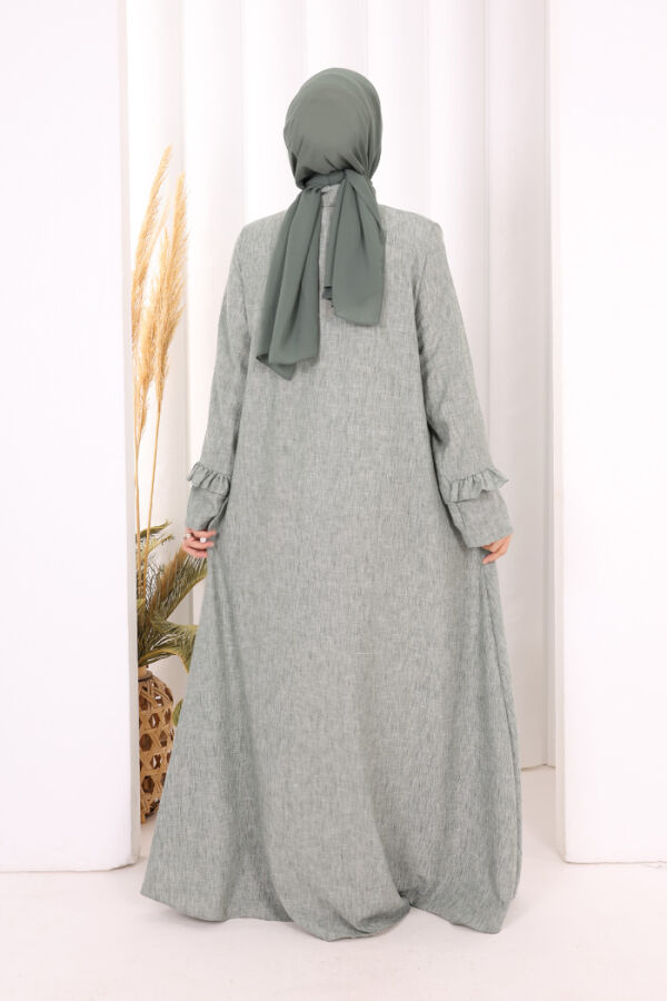 Fırfır Detaylı Elbise 6066 Mint - 4