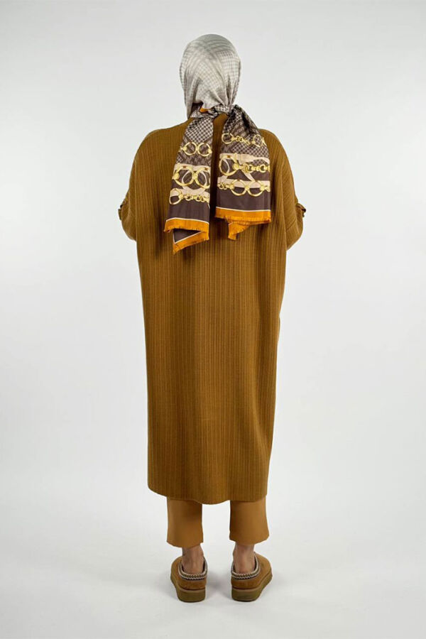 Fırfır Kol Triko Tunik 18305 Taba - 2