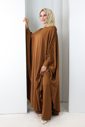 Fırfırlı Yarasakol Takım 8706 Kahverengi - 4