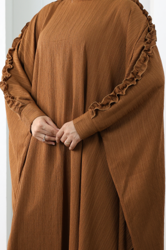 Fırfırlı Yarasakol Takım 8706 Kahverengi - 6
