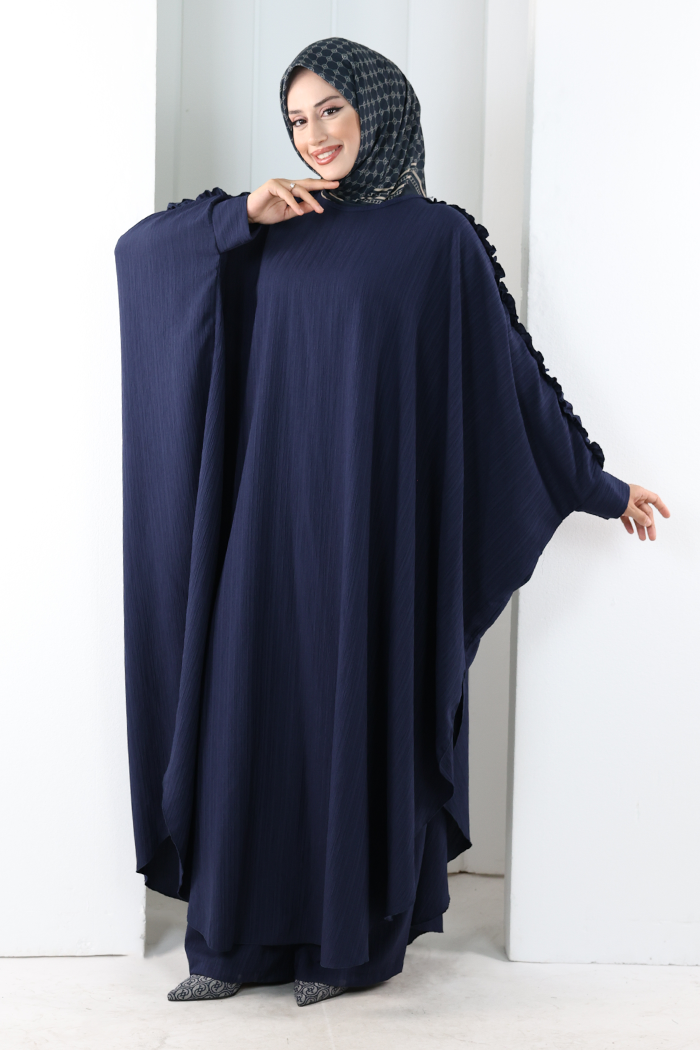 Fırfırlı Yarasakol Takım 8706 Lacivert - 2