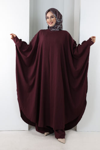 Fırfırlı Yarasakol Takım 8706 Mürdüm
