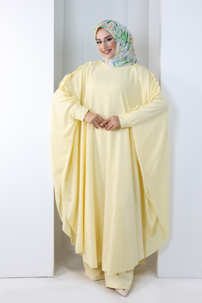 Fırfırlı Yarasakol Takım 8706 Sarı - 1