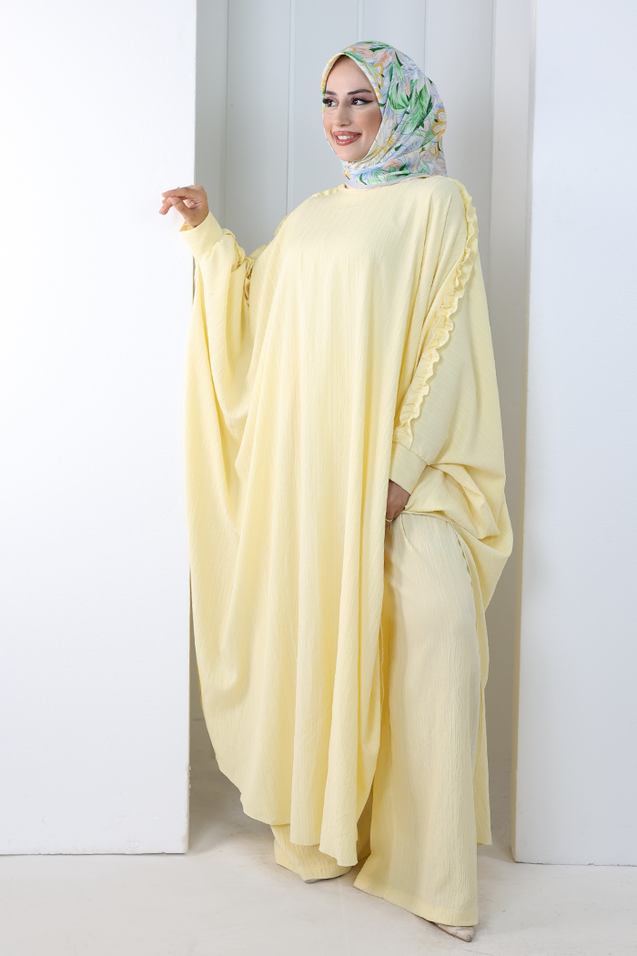 Fırfırlı Yarasakol Takım 8706 Sarı - 2