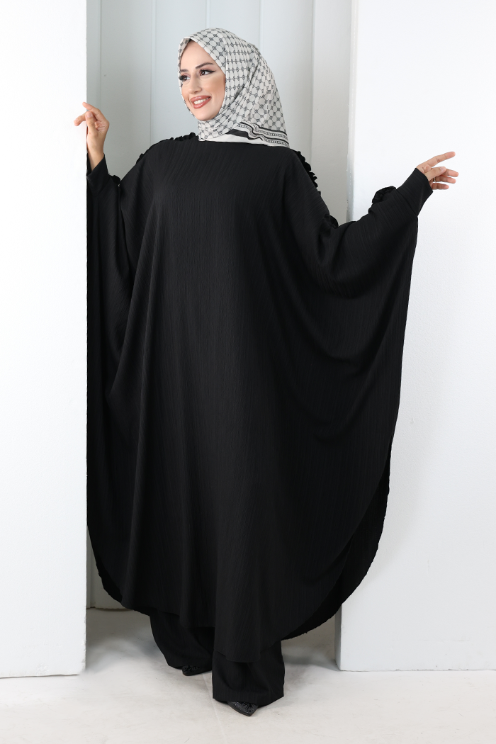 Fırfırlı Yarasakol Takım 8706 Siyah - 1