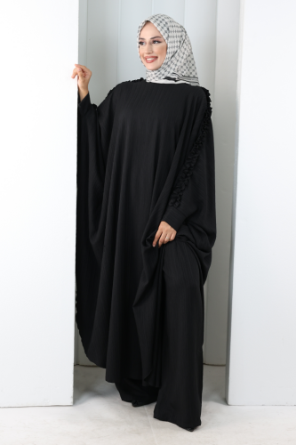 Fırfırlı Yarasakol Takım 8706 Siyah - 2