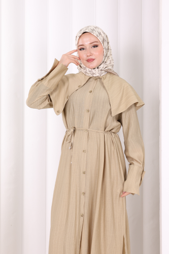 Geniş Yakalı İkili Takım 8036 Fıstık Yeşili - 4