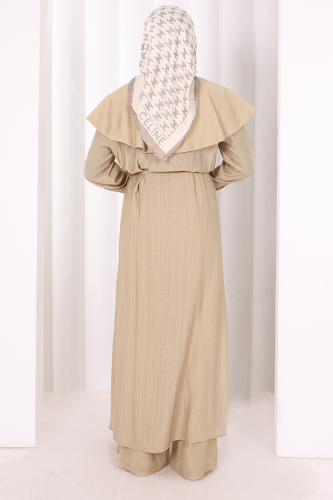 Geniş Yakalı İkili Takım 8036 Fıstık Yeşili - 6