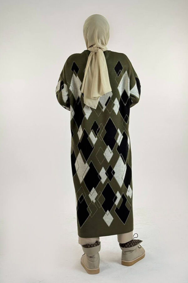 Geometrik Desen Tunik 18316 Haki - 2