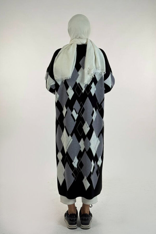 Geometrik Desen Tunik 18316 Siyah - 2