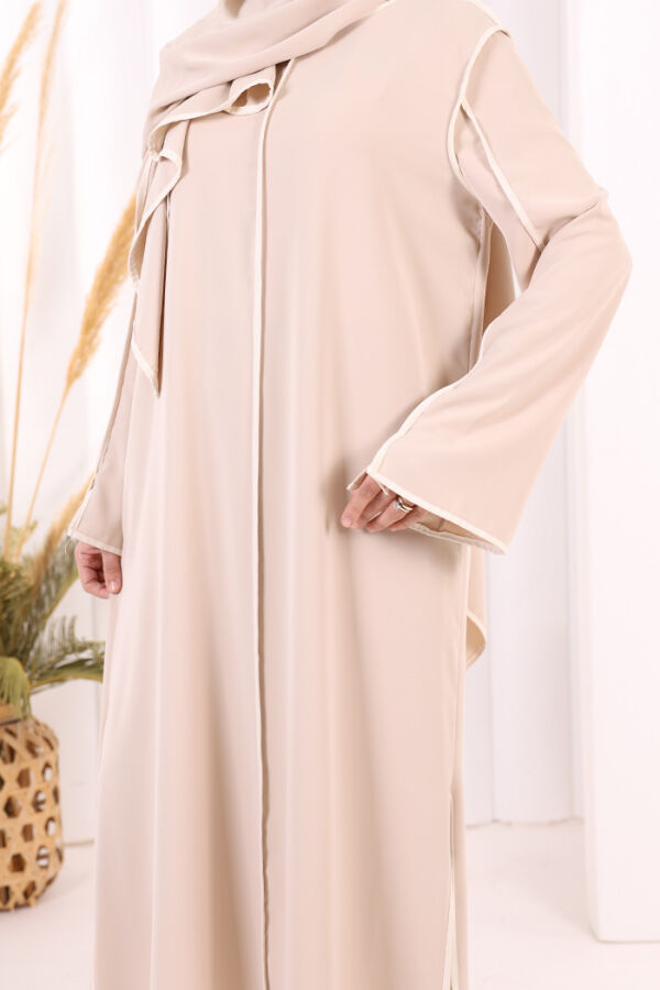 Hac Umre Biyeli Pantolonlu Tunik Takım ŞAL HEDİYE 8001 Taş - 6