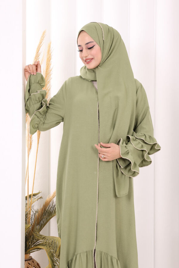 Hac Umre Ferace ŞAL HEDİYE 70018 Yağ Yeşili - 5