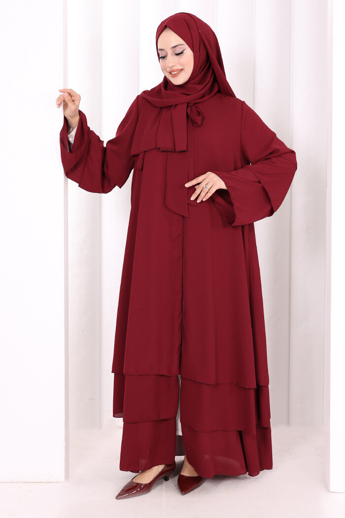 Hac Umre Ferace ŞAL HEDİYE   7052 Bordo - 1