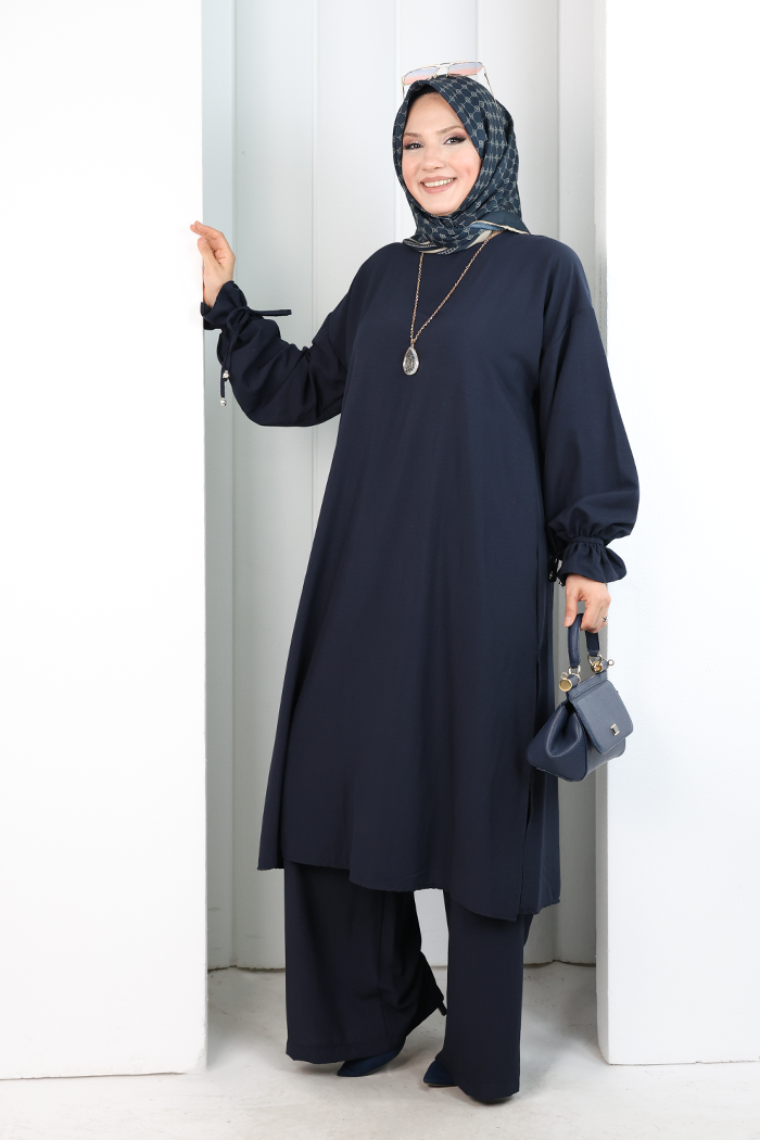 İkili Pantolonlu Takım 8029 Lacivert - 3