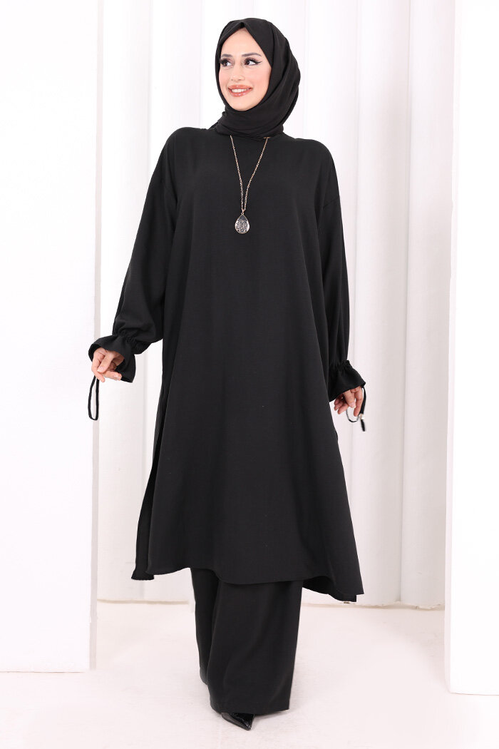 İkili Pantolonlu Takım 8029 Siyah - 1