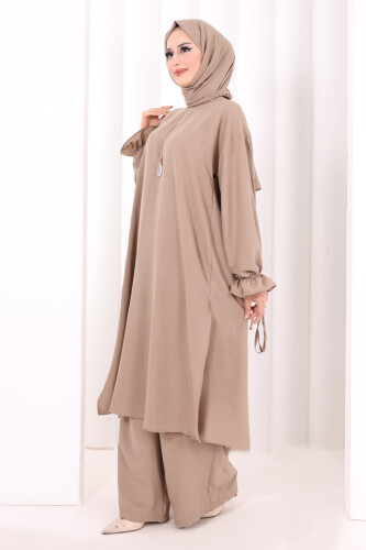 İkili Pantolonlu Takım 8029 Vizon - 3