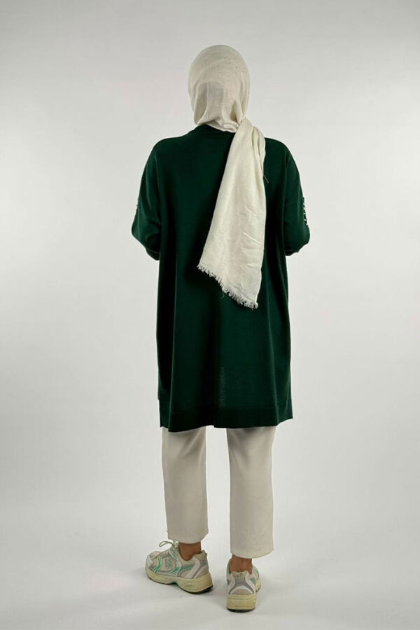 İnci Detaylı Triko Tunik 18309 Zümrüt - 2