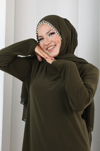 İncili Şal 2028 Haki - 4