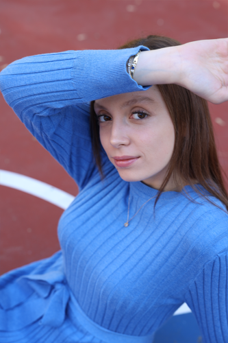 Kalın Fitilli Bel Kuşaklı Elbise 18319 İndigo - 5