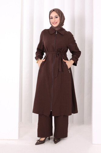 Kap Pantolonlu Takım 7074 Kahverengi