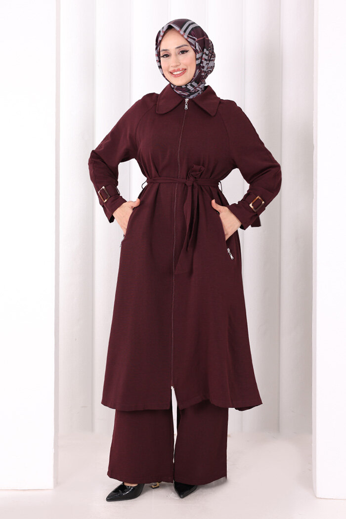 Kap Pantolonlu Takım 7074 Mürdüm - 1