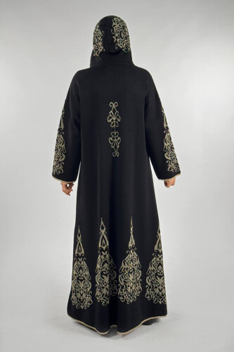 KAPŞONLU SİMLİ HIRKA 18307 Siyah-Gold - 2