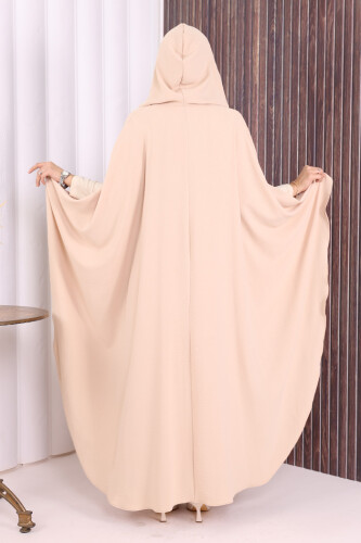 Kapüşonlu Ayrobin Pelerin 70021 Taş - 4