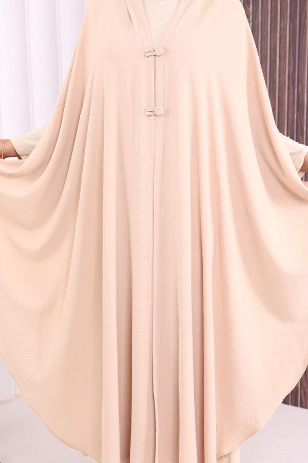 Kapüşonlu Ayrobin Pelerin 70021 Taş - 6