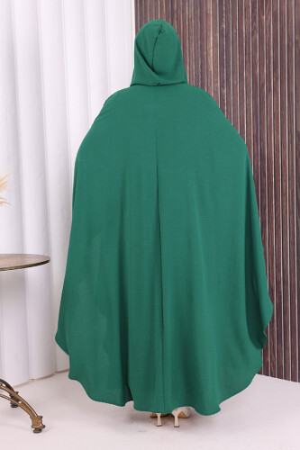 Kapüşonlu Ayrobin Pelerin 70021 Zümrüt - 3