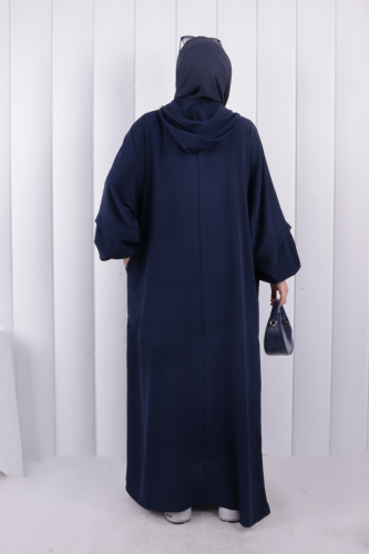Kapüşonlu Çıtçıtlı Kap 1219 Lacivert - 3