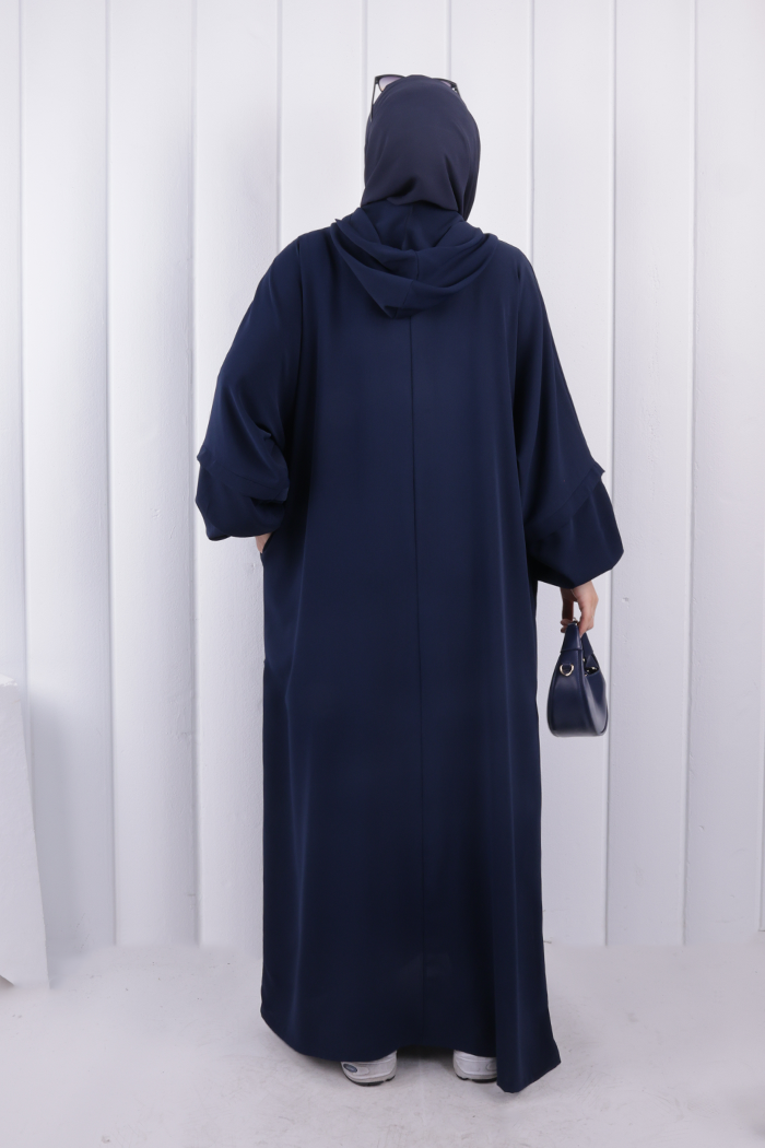 Kapüşonlu Çıtçıtlı Kap 1219 Lacivert - 3
