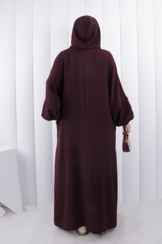 Kapüşonlu Çıtçıtlı Kap 1219 Mürdüm - 4