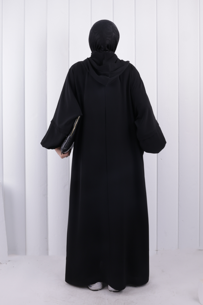 Kapüşonlu Çıtçıtlı Kap 1219 Siyah - 3