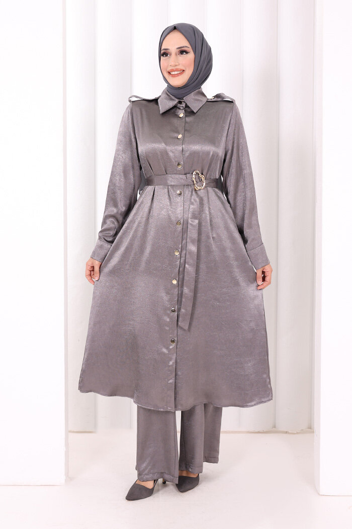 Kemerli İkili Takım 8024 Gri - 1