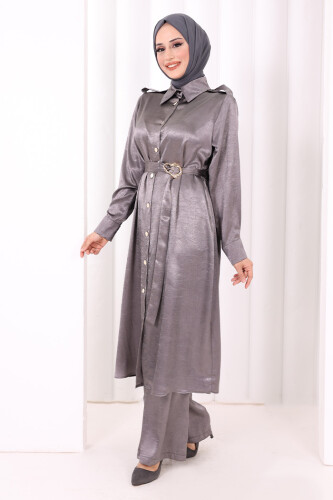 Kemerli İkili Takım 8024 Gri - 3